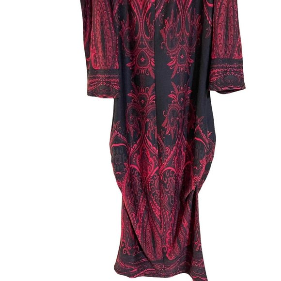 Venus dress size Large black red side gathered cold shoulder dress. - Picture 11 of 13